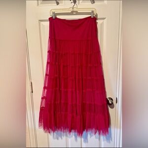 Vintage Collection Magenta Tiered Maxi Skirt